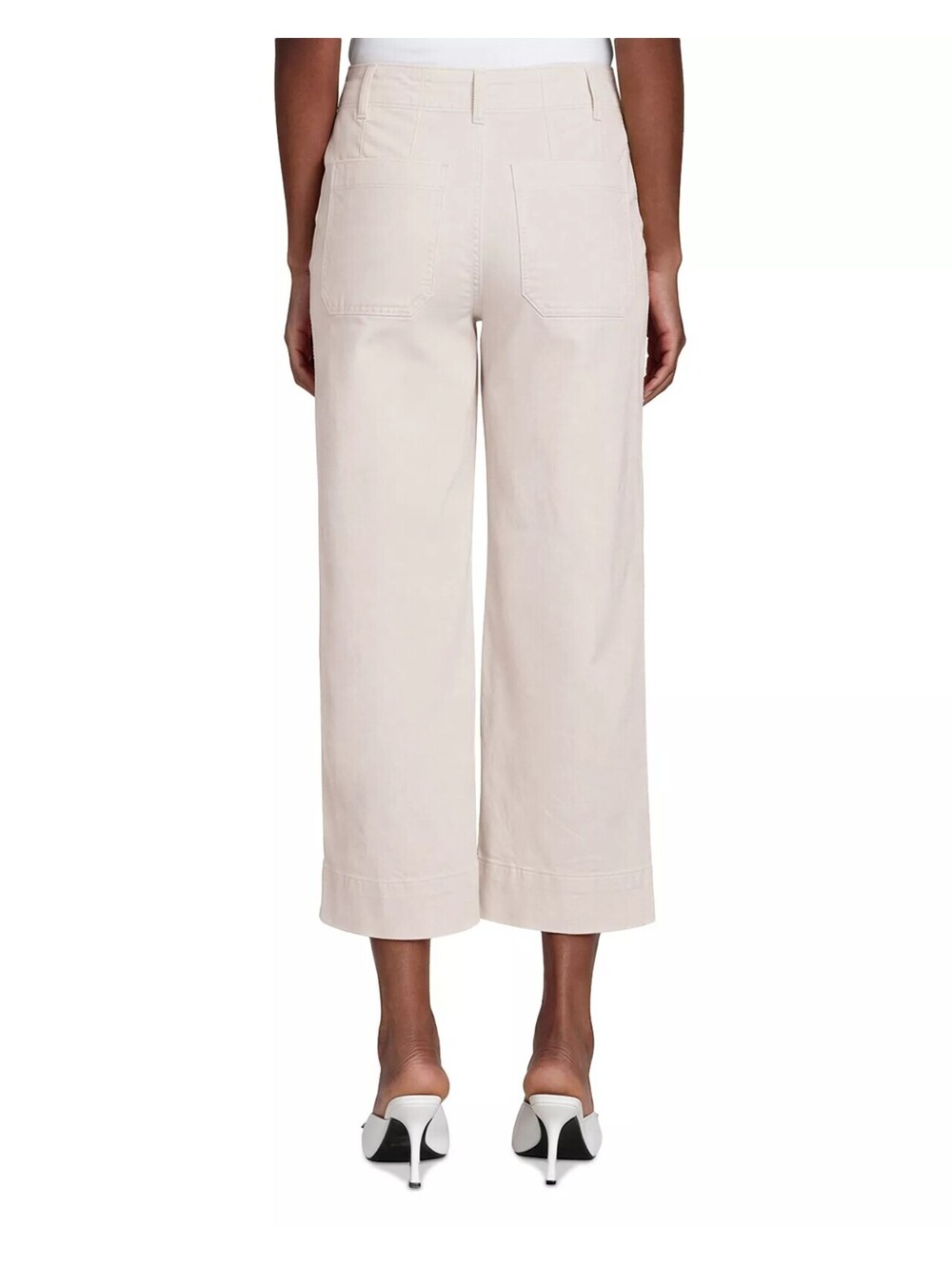 99$ Bagatelle Patch Pockets Crop Pants High Rise Women's Size 12 Light Beige - Picture 3 of 3